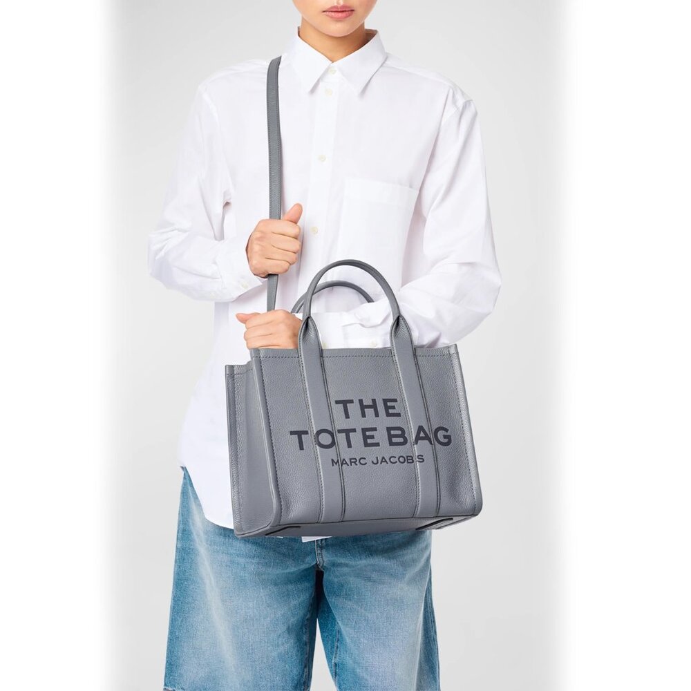 MARC JACOBS The Leather Medium Tote Bag – Cotton - Picture 7 of 10